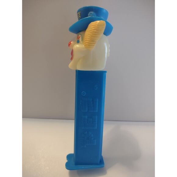 Pez Blue Circus Clown Candy Container Vintage Slovenia 1970 On Back Retro - Picture 2 of 3